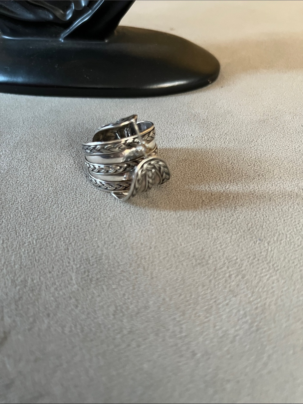 Sterling Silver Textured Hoop Earrings - Classic Women Jewelry - Picture 7 of 7